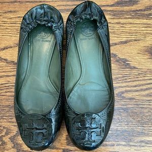 Tory Burch deep green flats